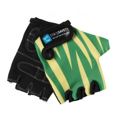 Перчатки детские защитные "S" (без пальцев) - Crazy Safety - Green Tiger