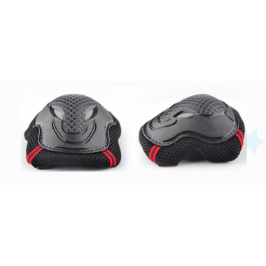 Комплект защиты 2 в 1 Jet-Cat Sport (Черная с красным) защита локтей и колен